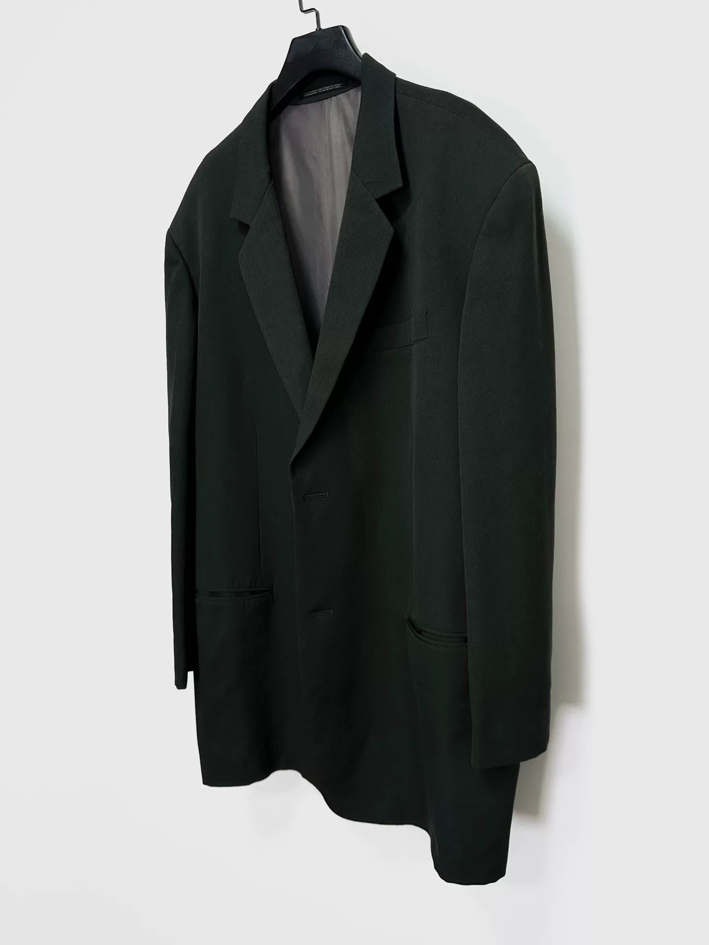deep moss green wool long coat