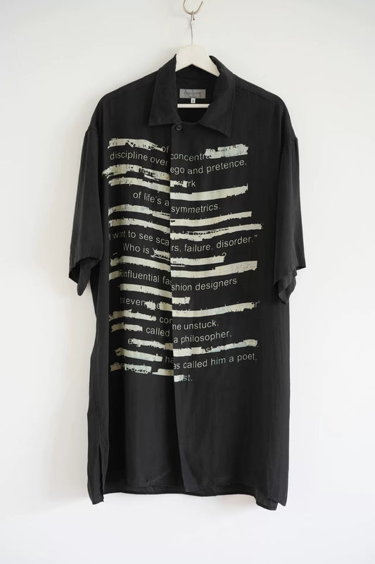 Yohji Yamamoto Silk Shirt with Surrealist Design