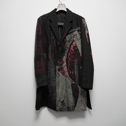 yohji yamamoto 2021ss jacket with deep slits