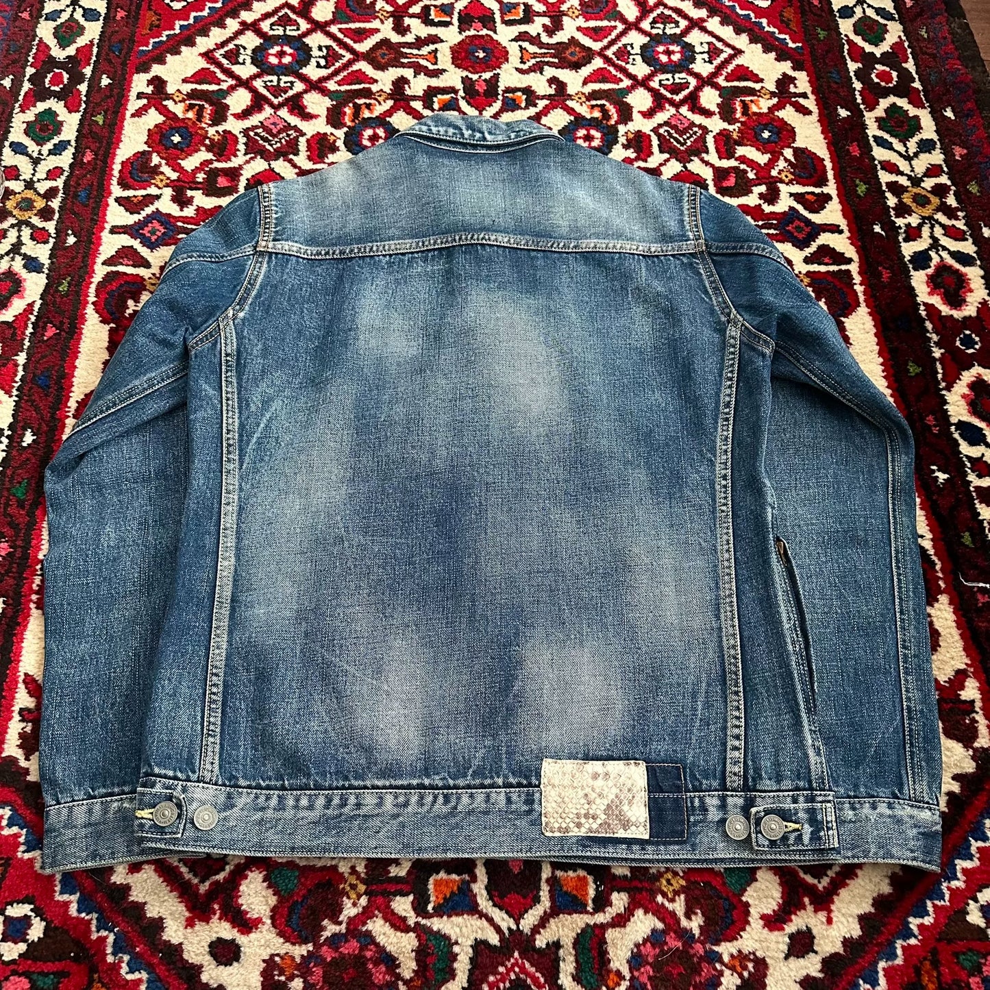 visvim snake skin denim jacket