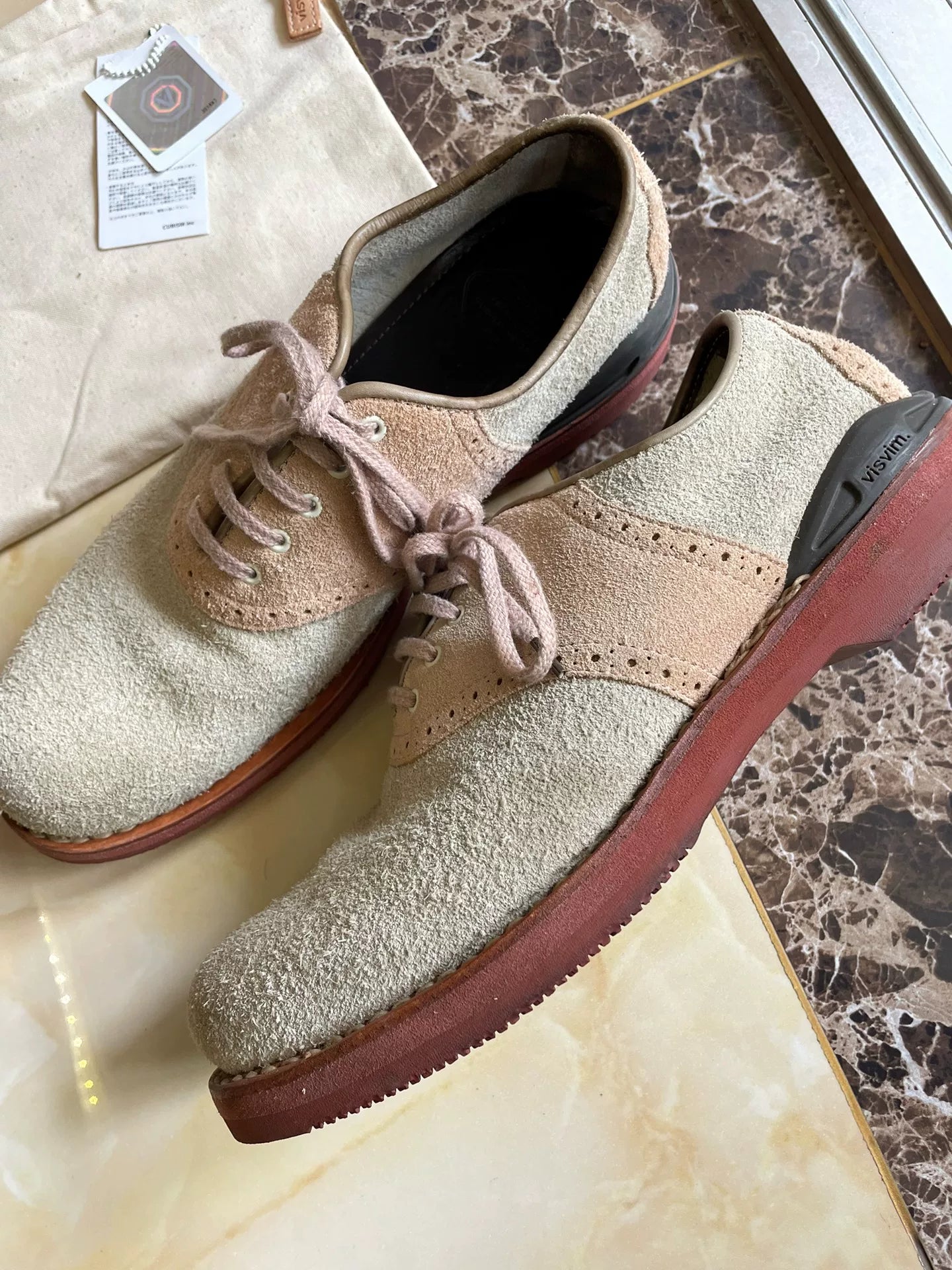VISVIM PATRICIAN SUEDE-FOLK Low-Top Boots