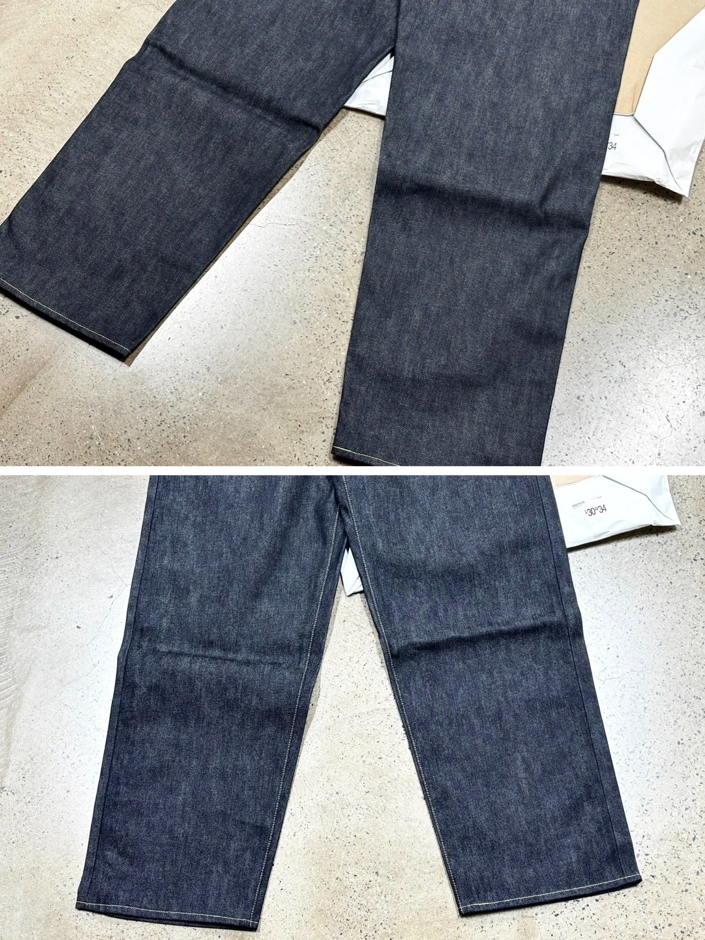 VISVIM WIDE UNWASHED RAW DENIM JEANS
