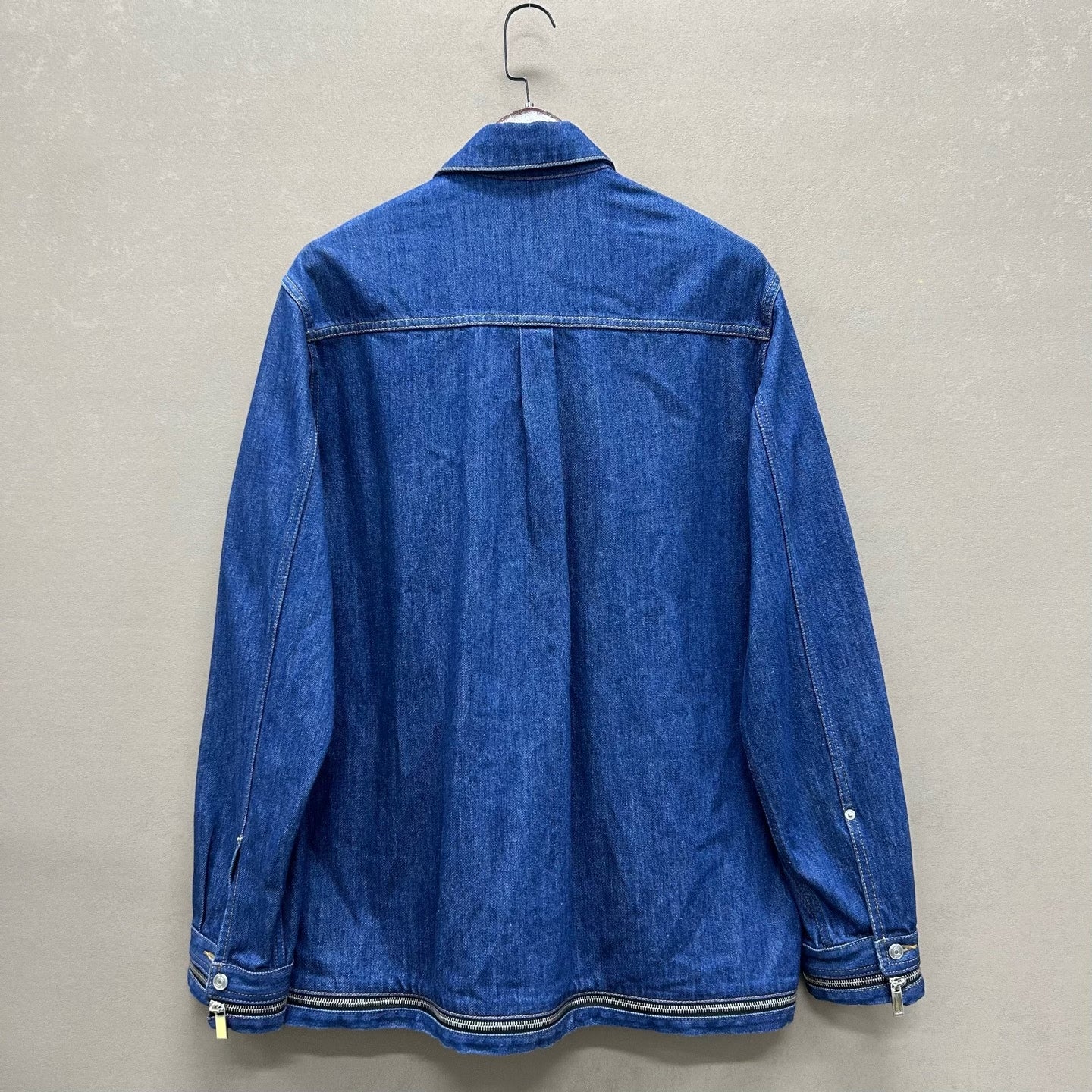 dior detachable zip denim shirt jacket