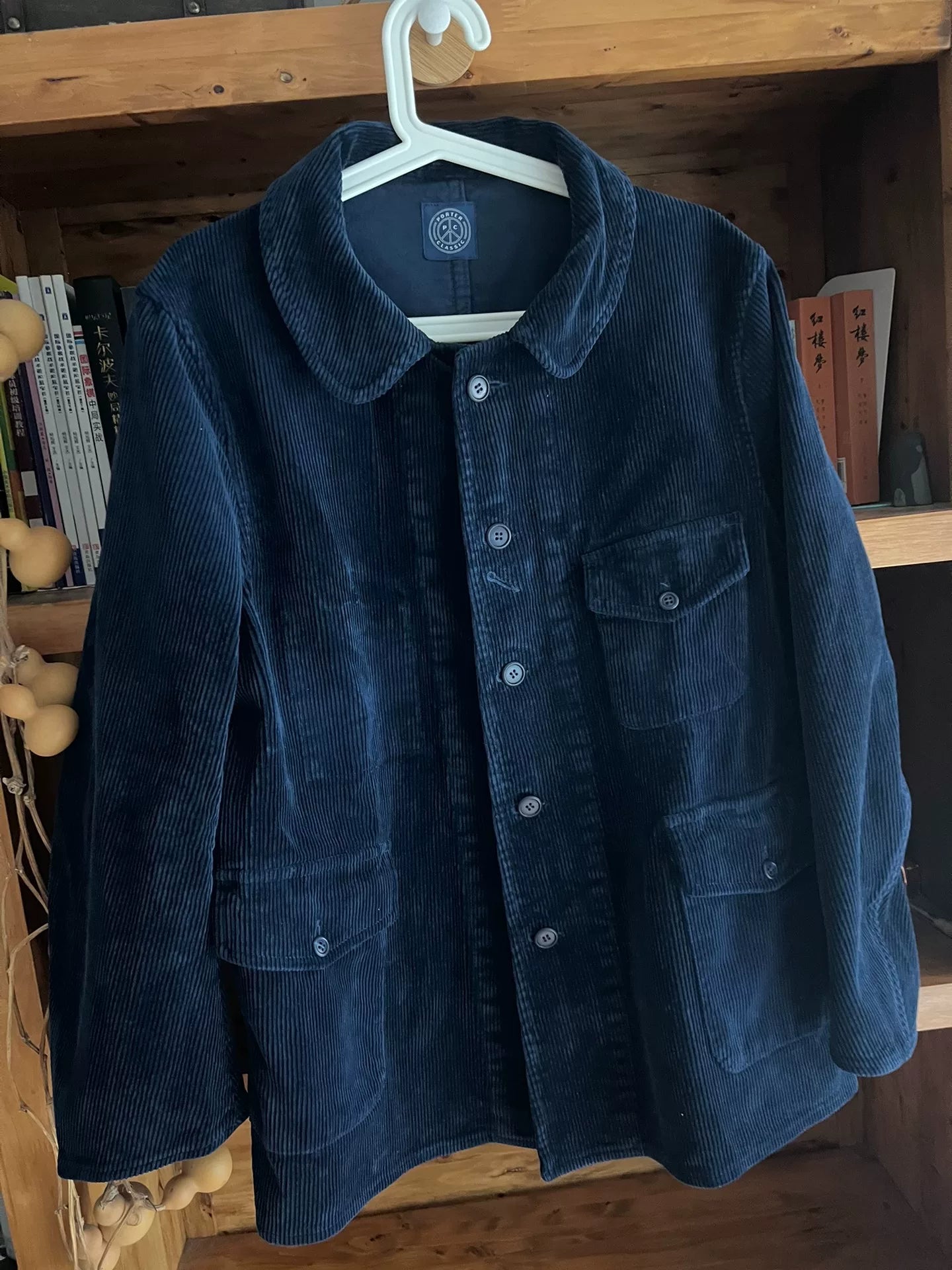 porter classic blue corduroy hunting jacket