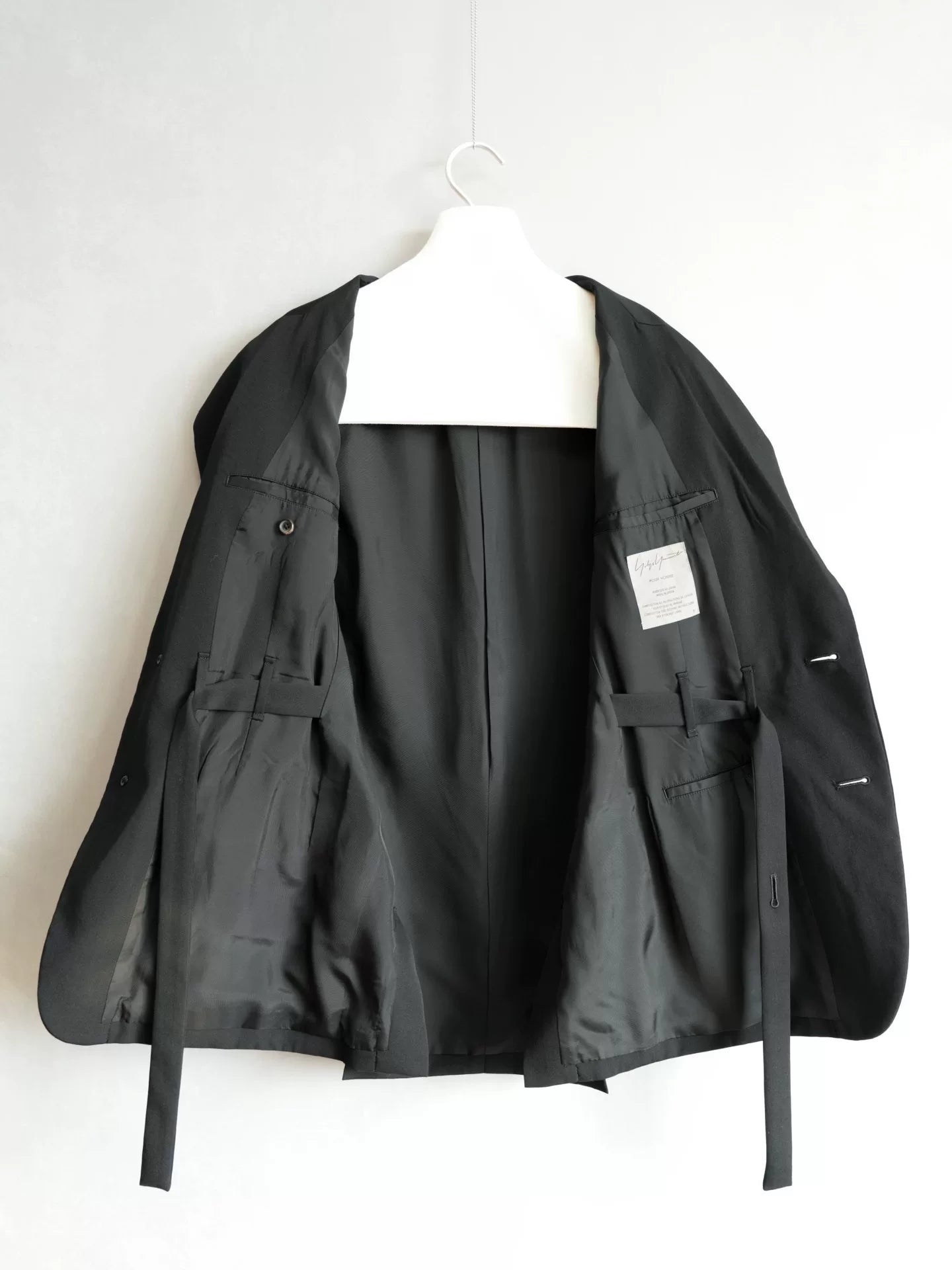 black Yohji Yamamoto tie jacket