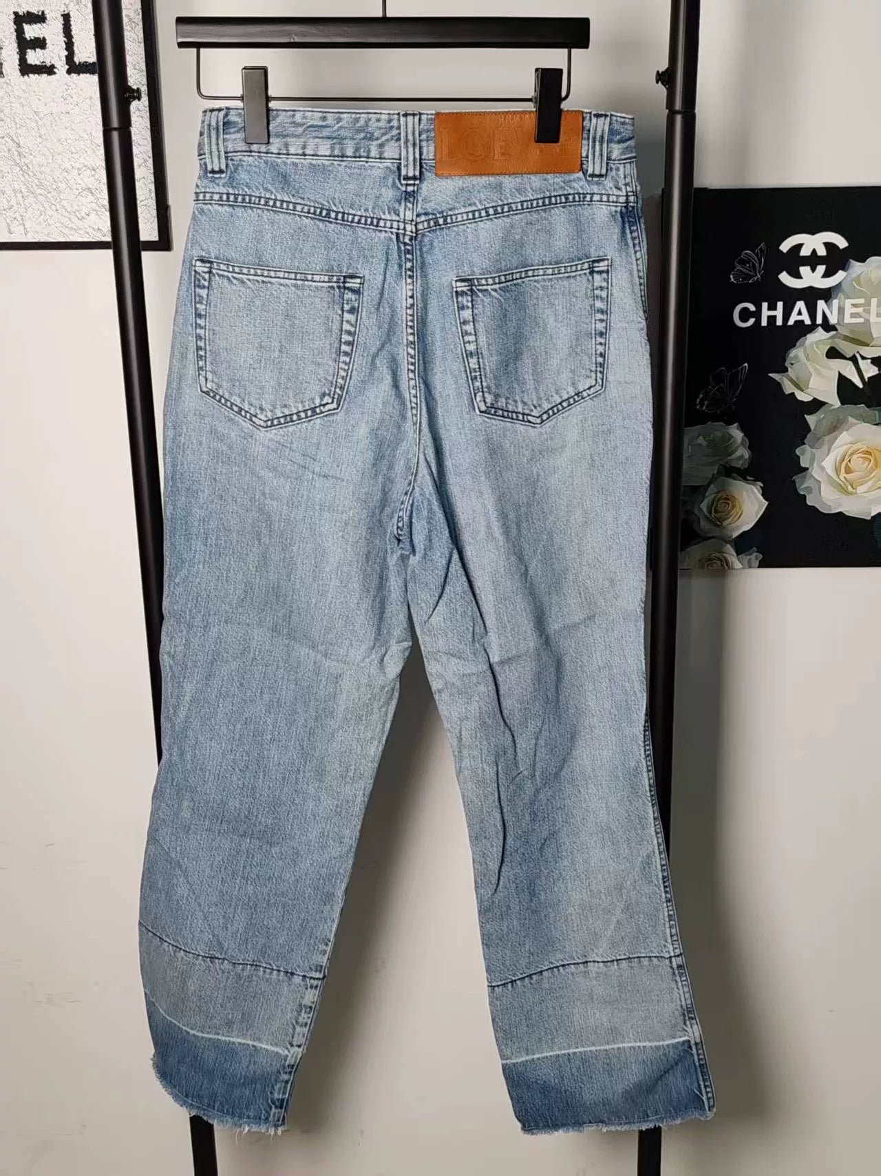 Loewe Denim Jeans with Leather Patch