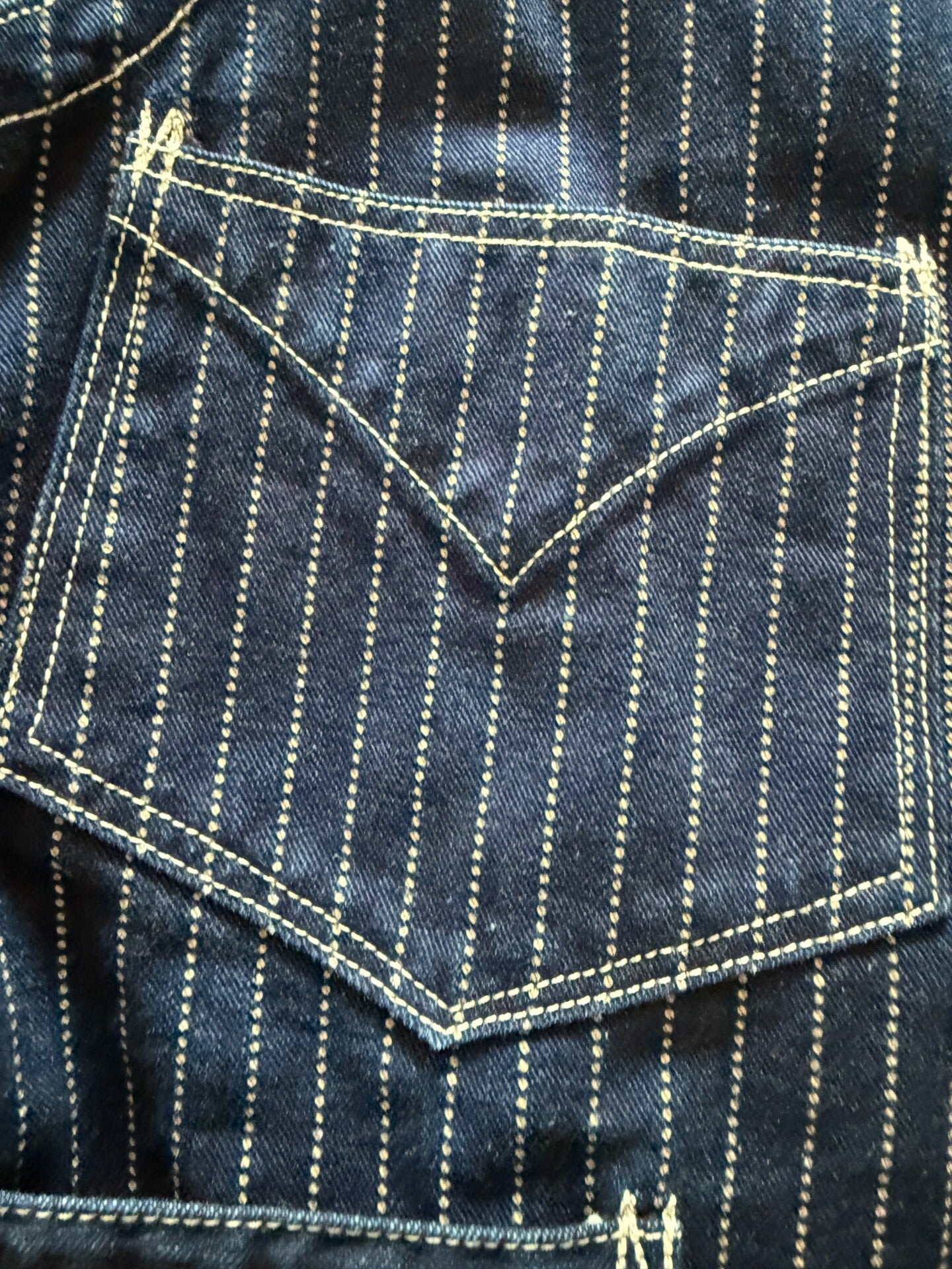 Freewheelers Striped Denim Vest Size 40