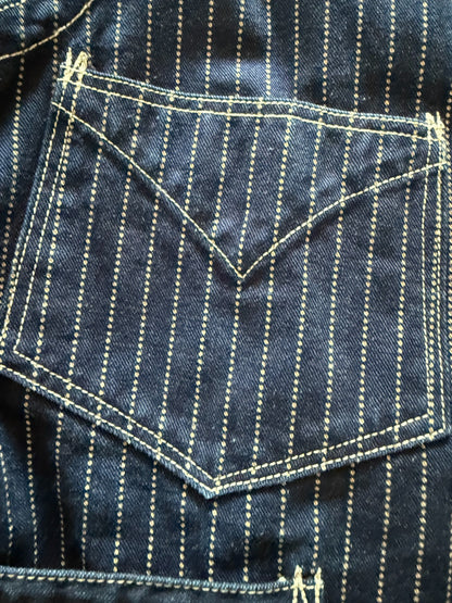 Freewheelers Striped Denim Vest Size 40