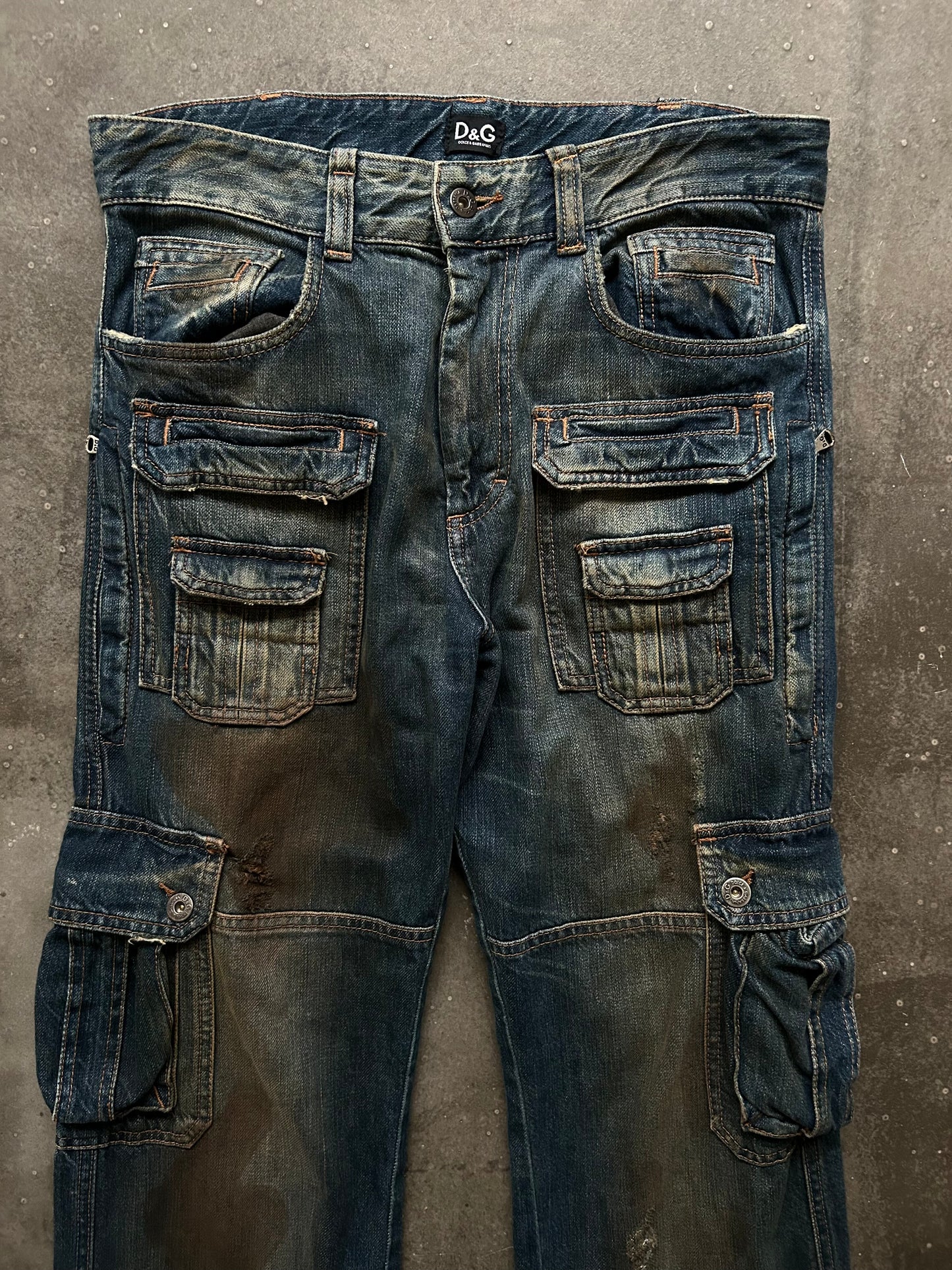 Dolce&Gabbana Cargo Pants with Mud Dye