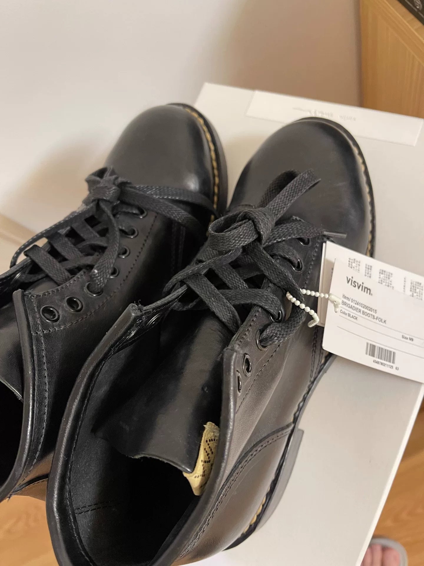 VisVim Black Brigadier-Folk Boots