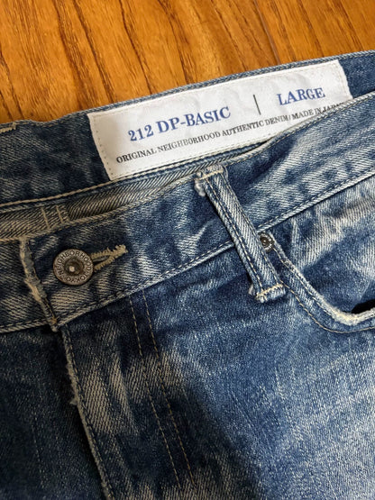 neighborhood scratch savage distressed denim pants