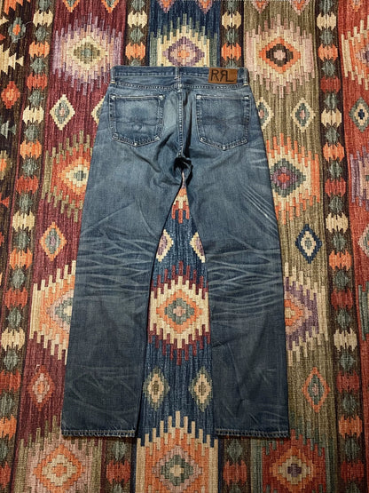 RRL 2015 Depp Style US Distressed Patched Jeans