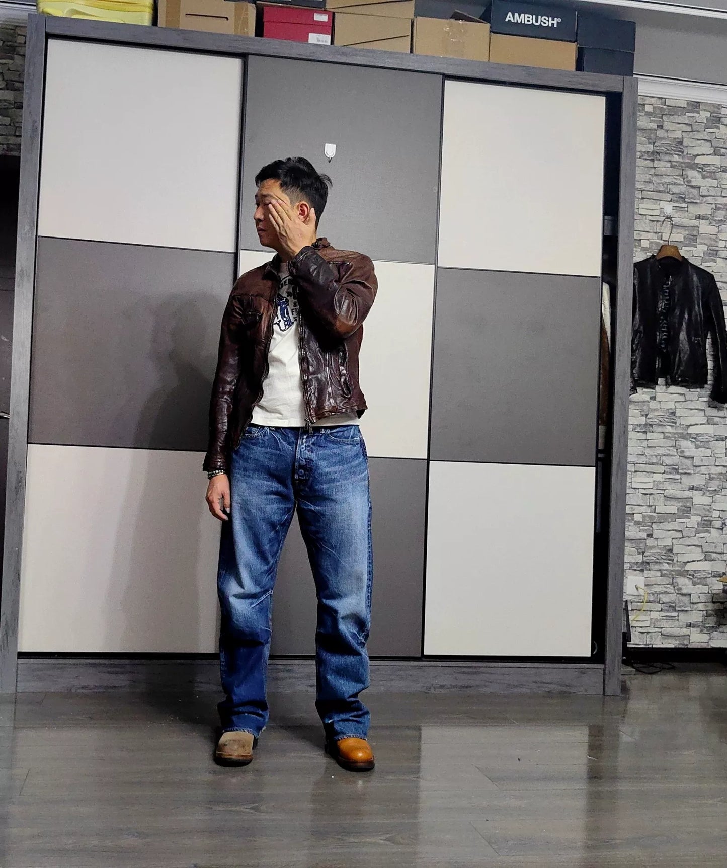 Giorgio Brato Leather Jacket Size 46