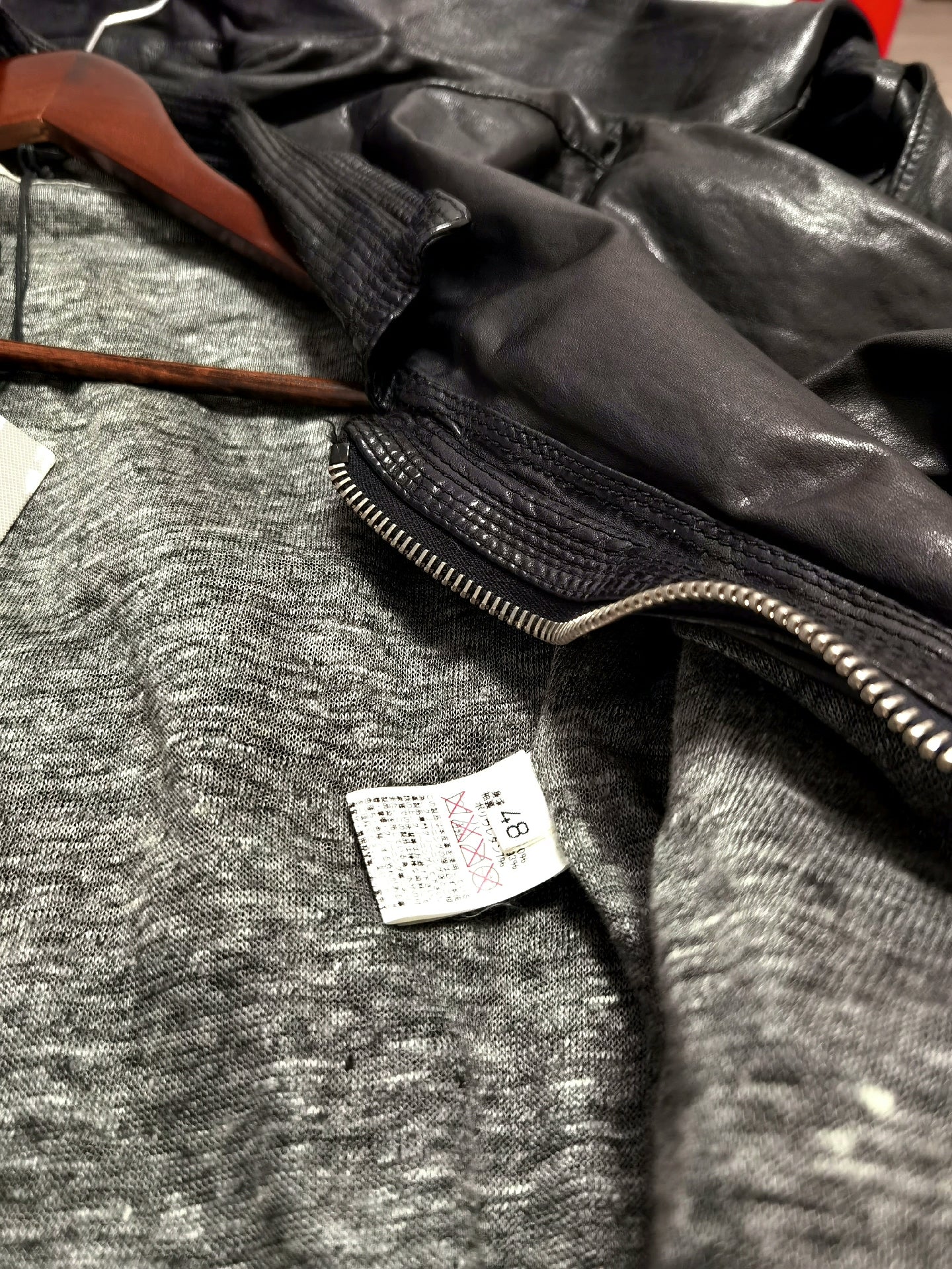 Giorgio Brato Slim Distressed Leather Jacket 48