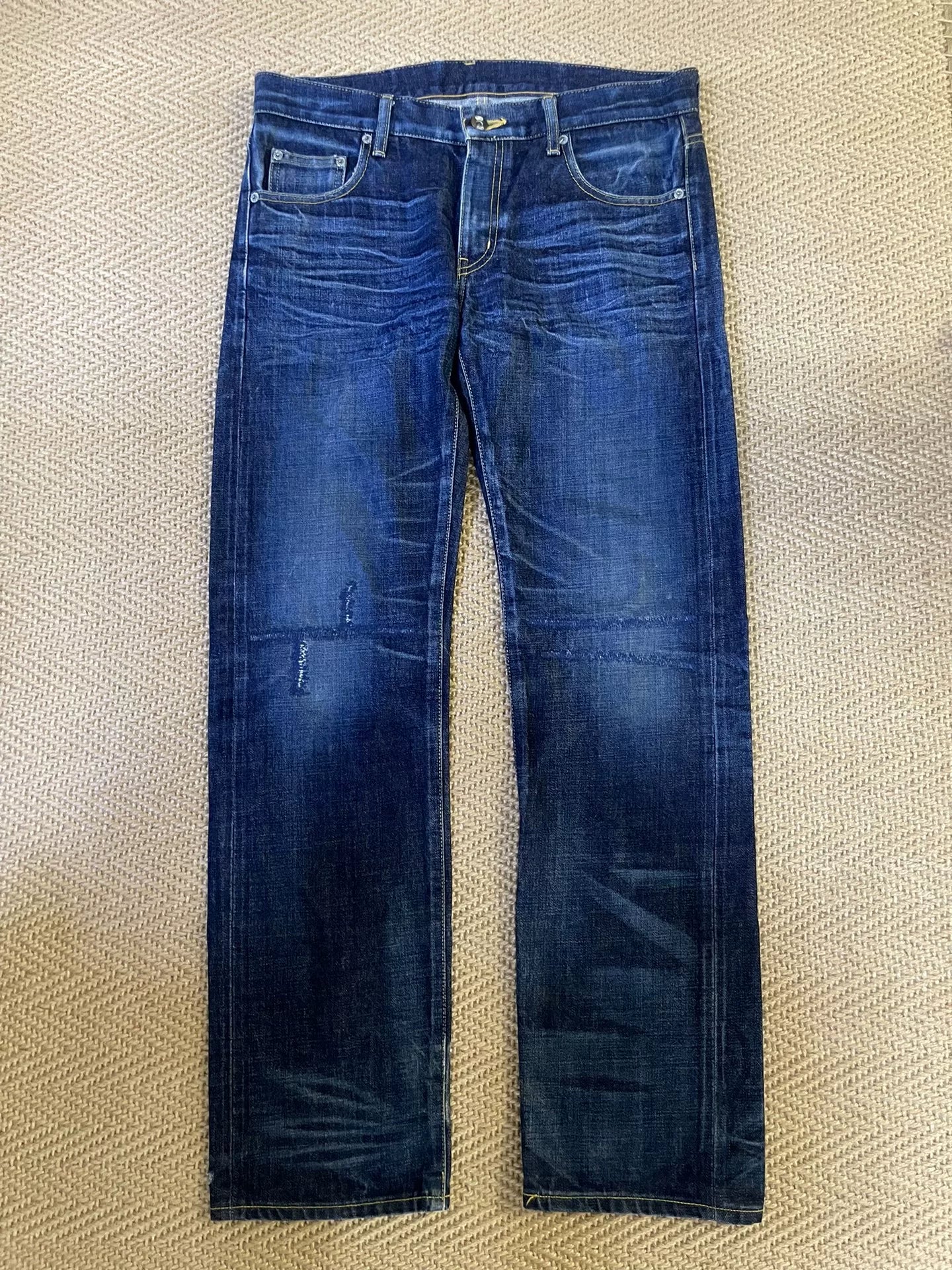 NEIGHBORHOOD 08EX Blue Line Distressed Jeans