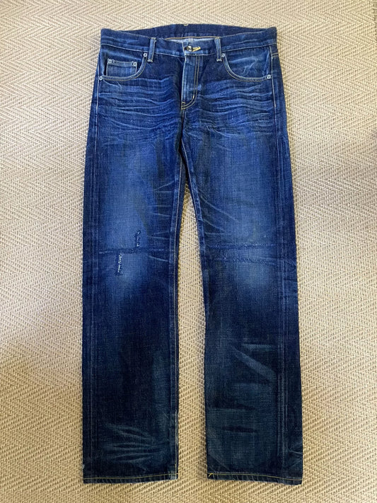 NEIGHBORHOOD 08EX Blue Line Distressed Jeans