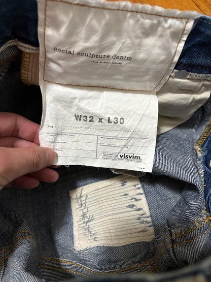 VISVIM 03D5 Washed Distressed Jeans