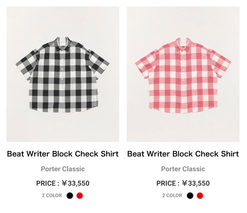Porter Classic 23SS Check Shirt