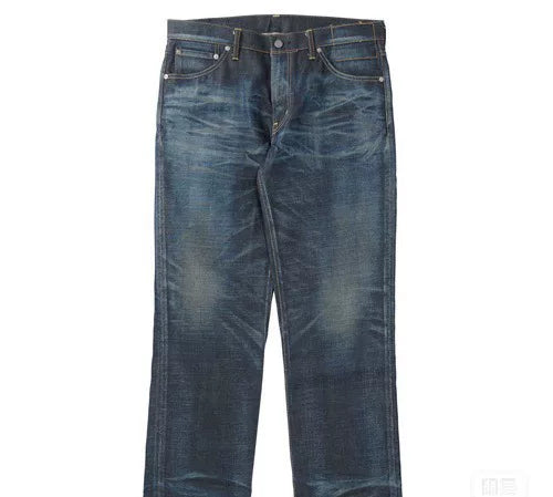 visvim non-washed snake skin denim pants