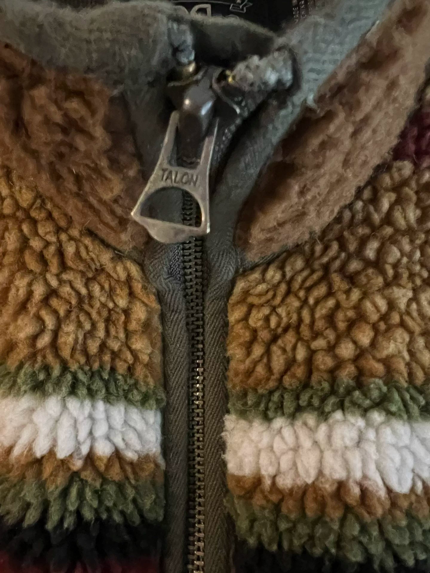 vintage rrl fleece jacket with retro pattern