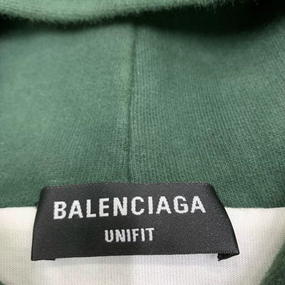 balenciaga green distressed hoodie for sale