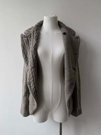 yohji yamamoto wool jacket with unique design