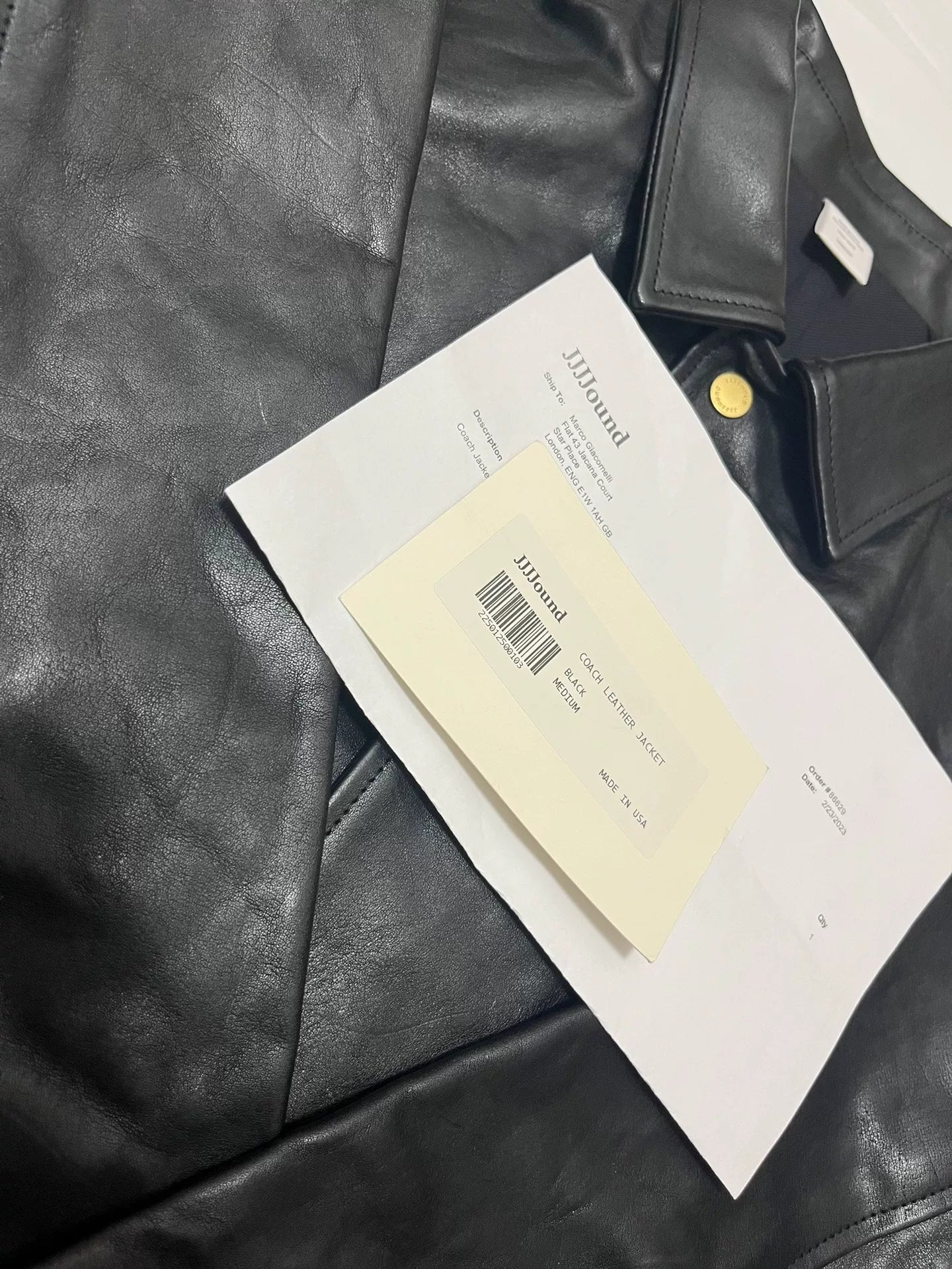 JJJJound Leather Jacket Limited Edition