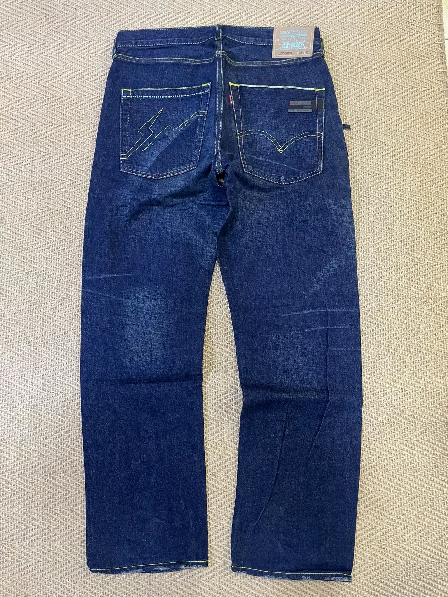 Levis Fenom Disco Green Wash Jeans