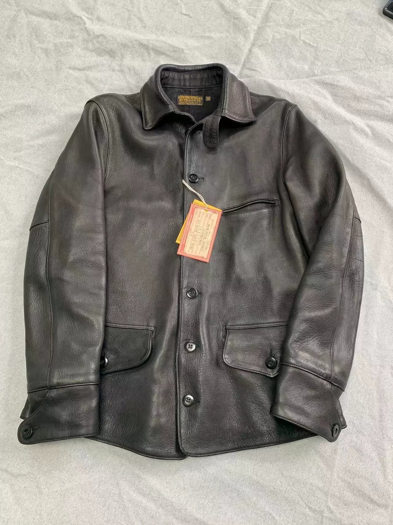 Black Deerskin Work Coat