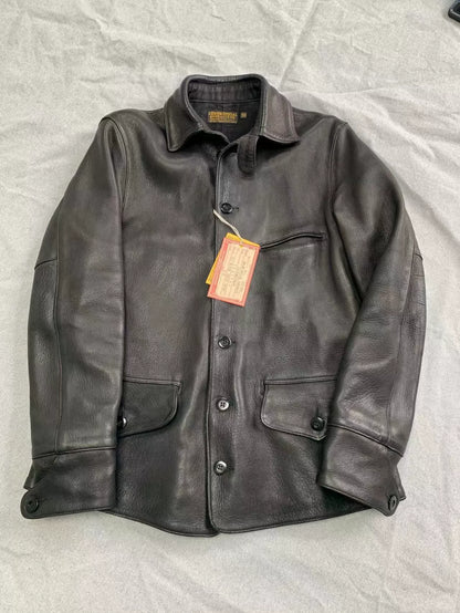 Black Deerskin Work Coat