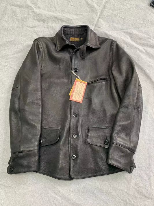 Black Deerskin Work Coat