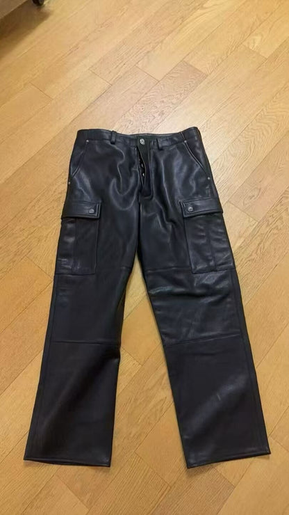 Chrome Hearts Leather Cargo Pants