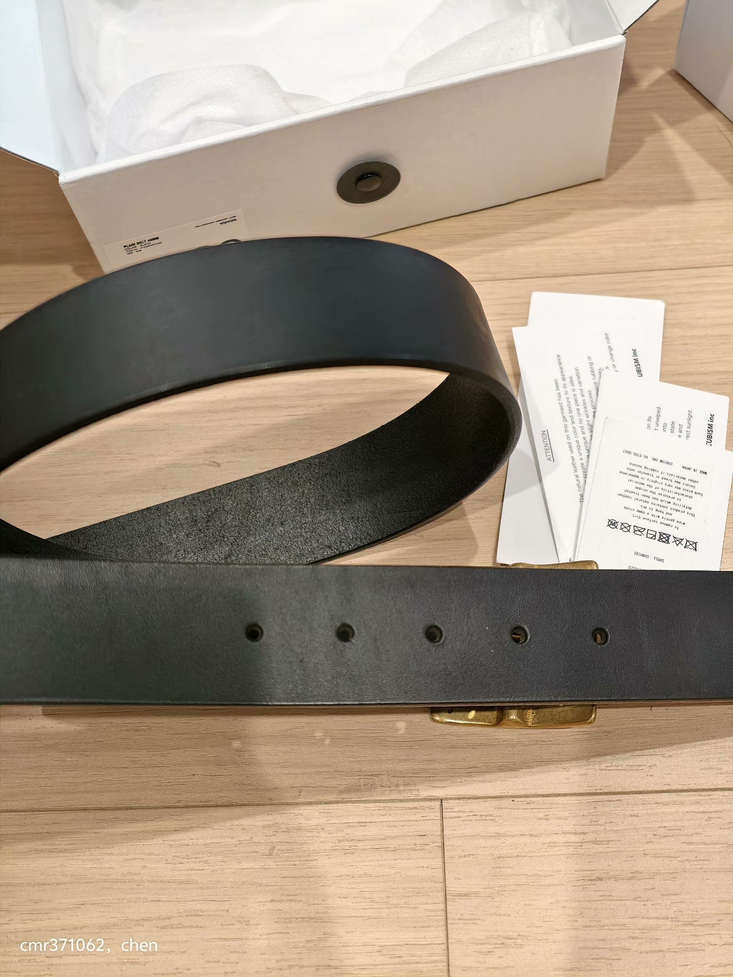 VISVIM 24AW PLAIN BELT 40MM