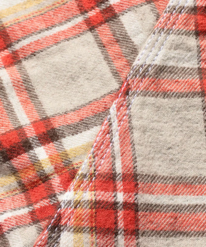Beams Plus Red White Plaid Shirt Jacket