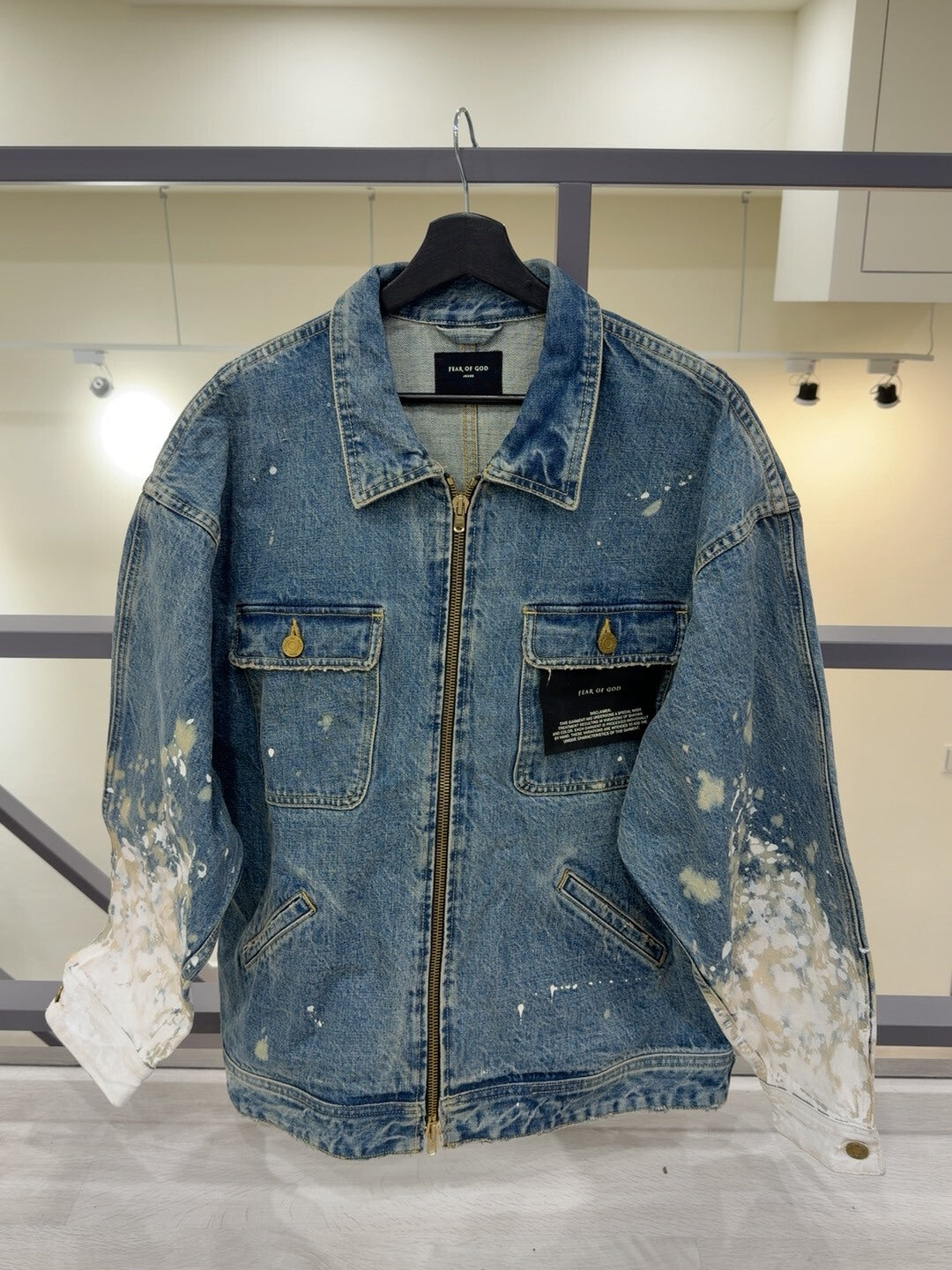 Fear of God 5th Paint Splash Denim Jacket