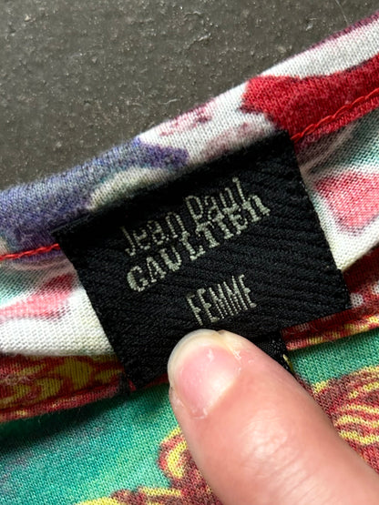 jean paul gaultier buddha print long sleeve shirt