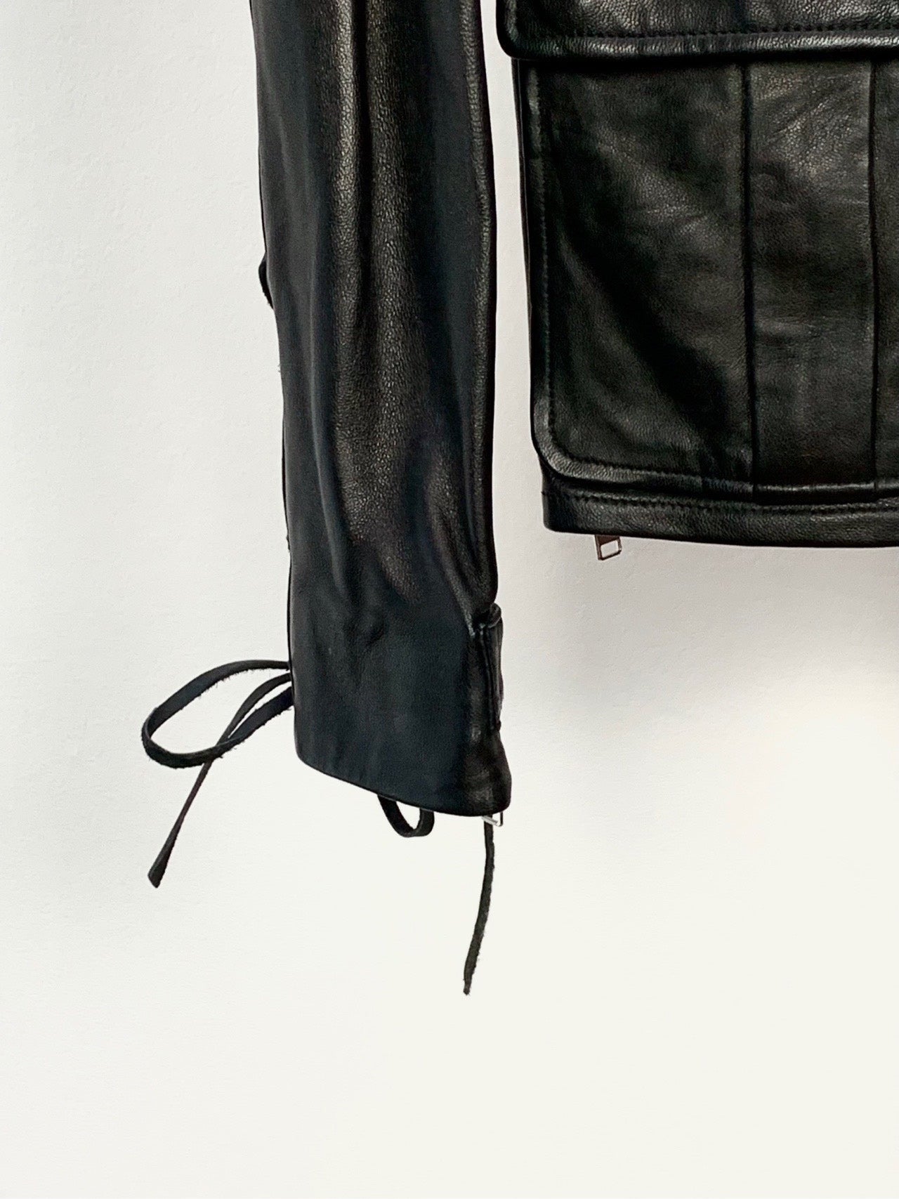 Saint Laurent Lace-Up Front Leather Jacket