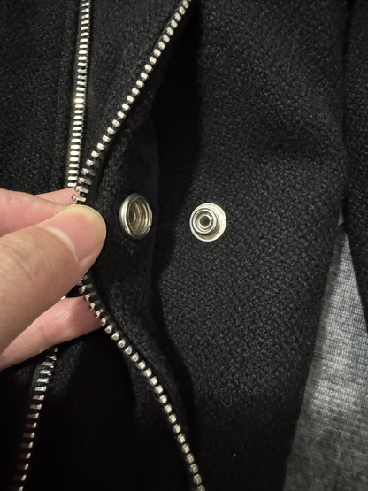 Saint Laurent Multi-Zipper Wool Baseball Jacket
