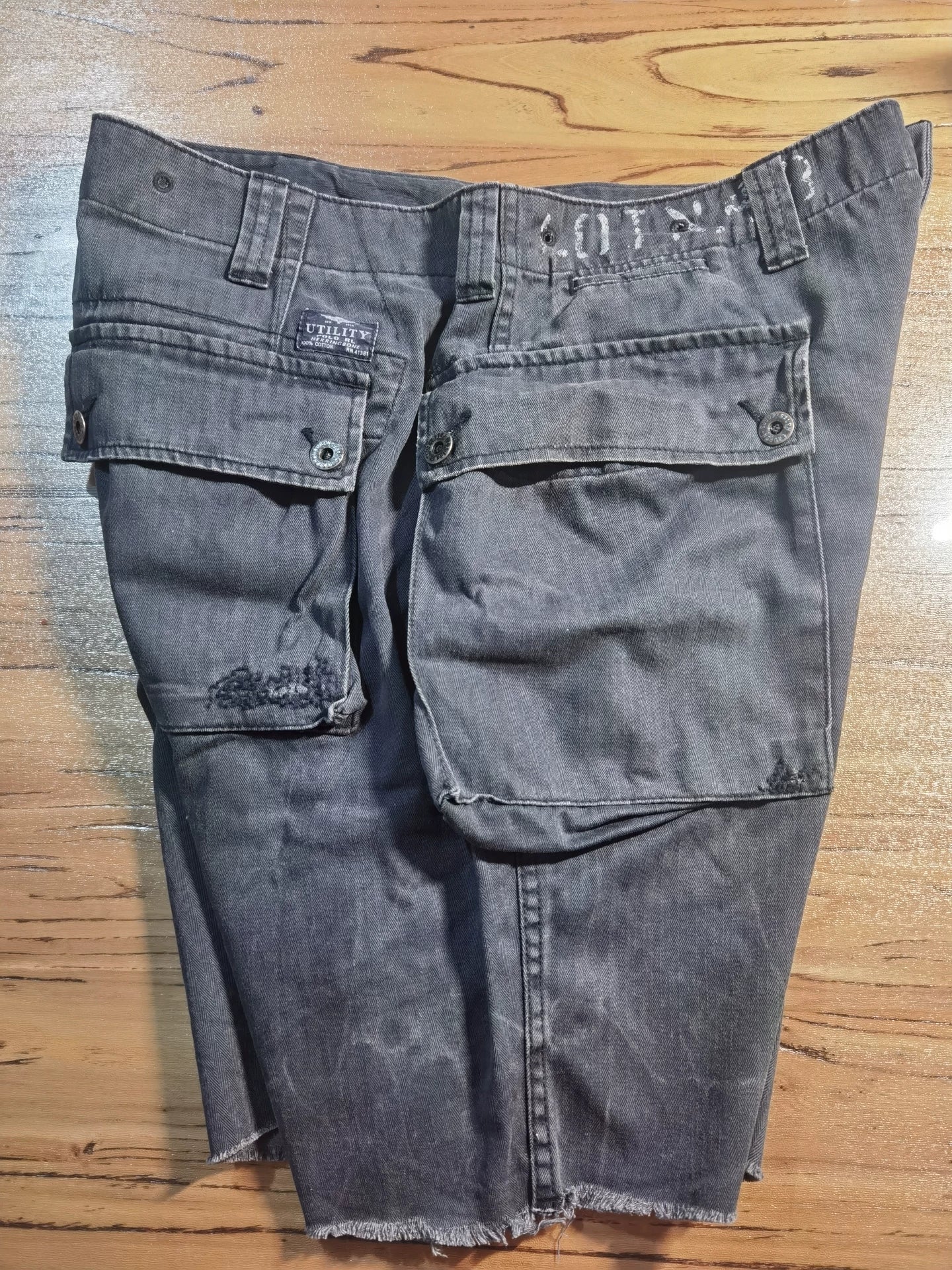 RRL Ralph Lauren Vintage Distressed Blue Shorts
