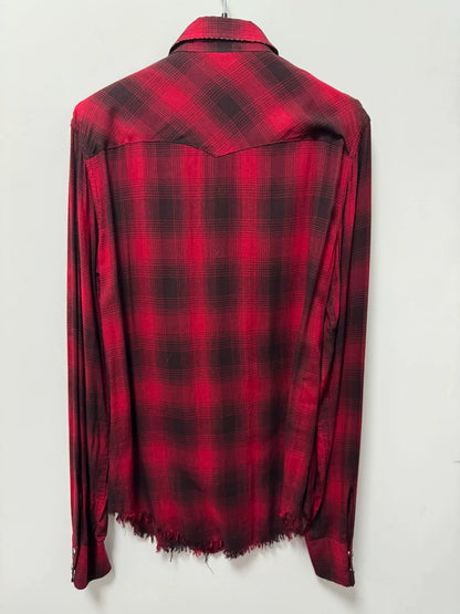 Saint Laurent Red Plaid Shirt