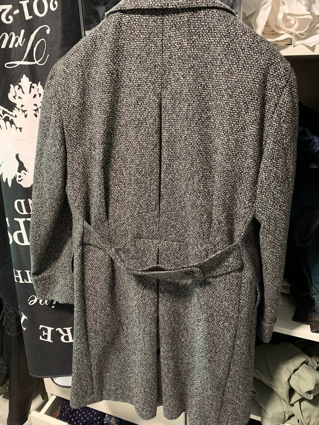 luxury black and white polo coat