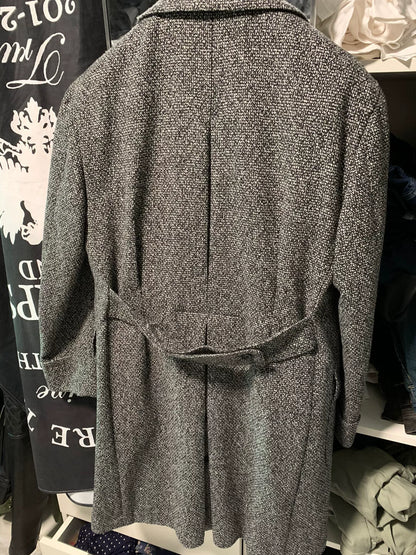 luxury black and white polo coat