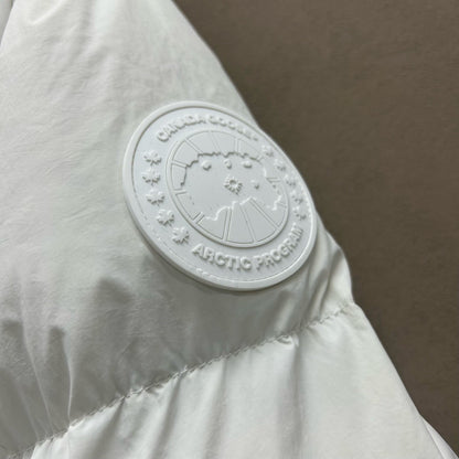 canada goose everett white down jacket size s