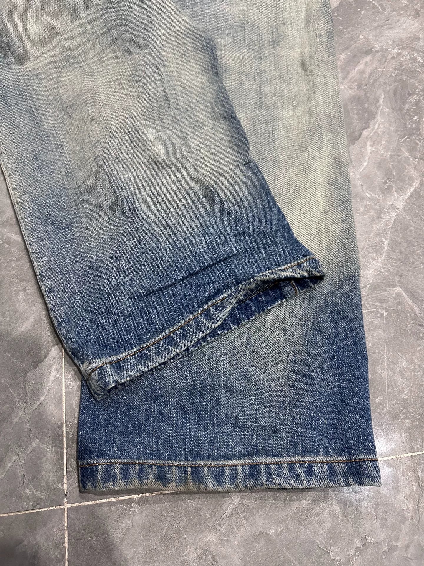 Acne Studios Patchwork Blue Denim Pants