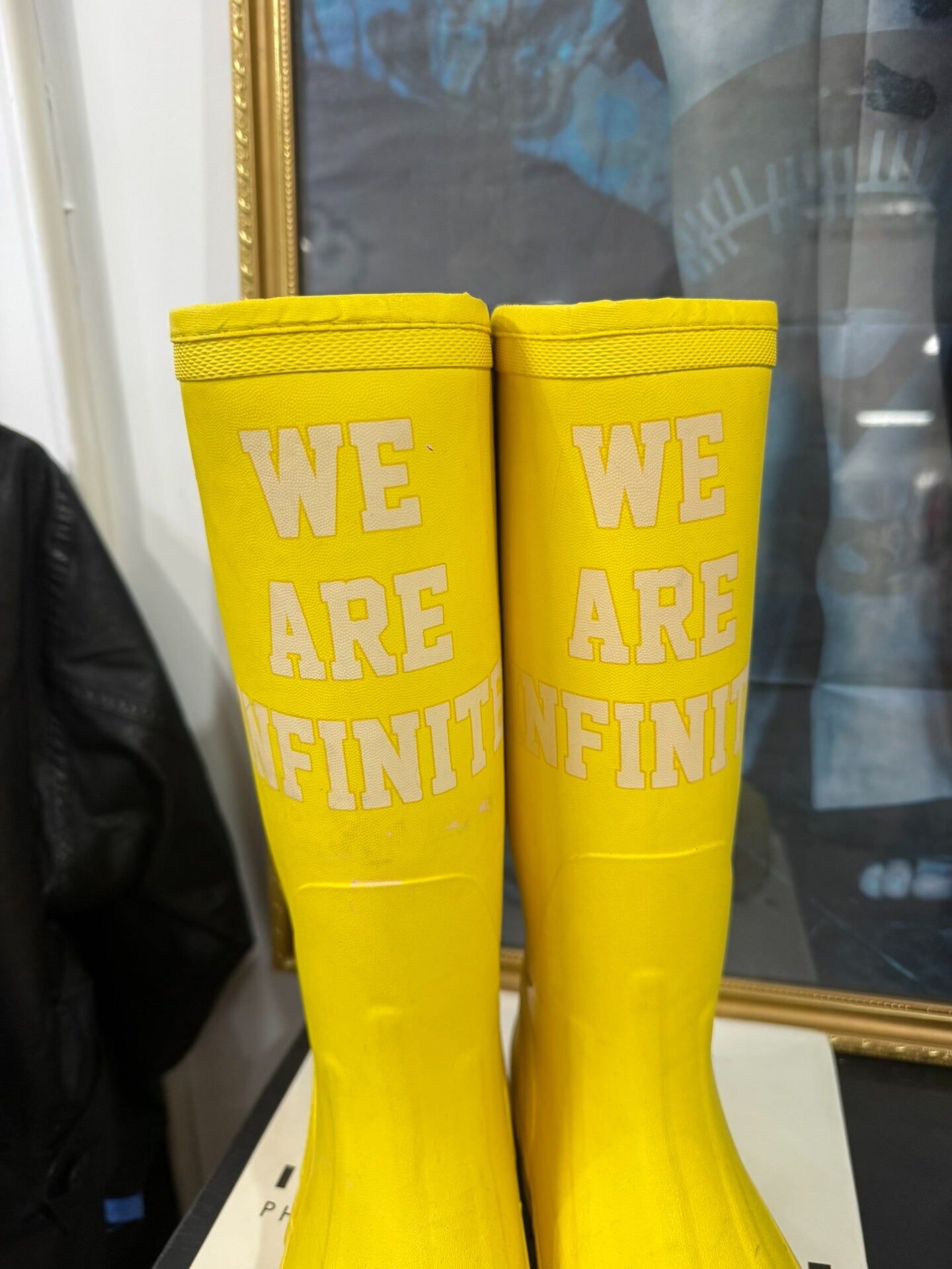 undercover we are infinite rain boots