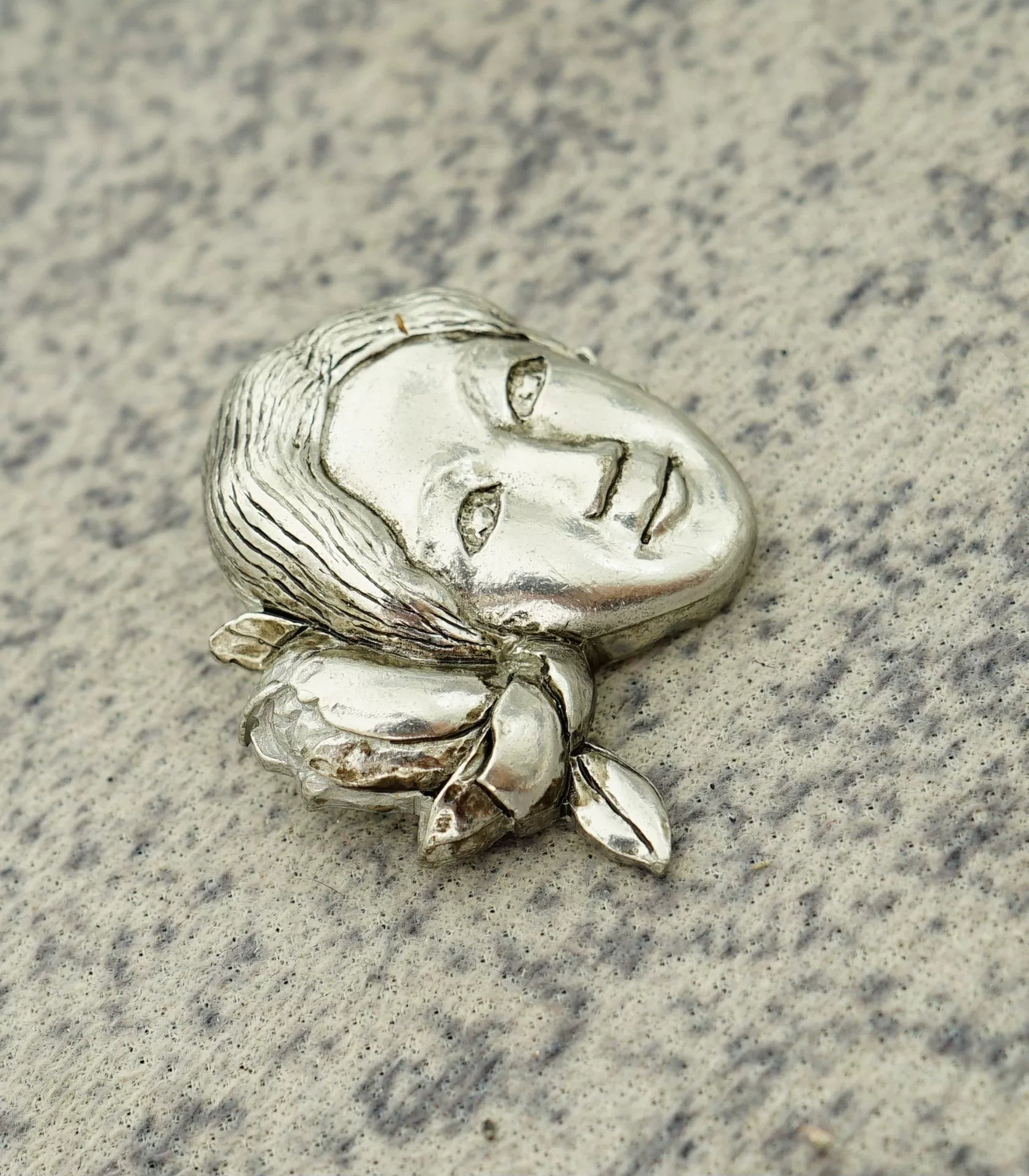 Yohji Yamamoto Flower and Boy Brooch