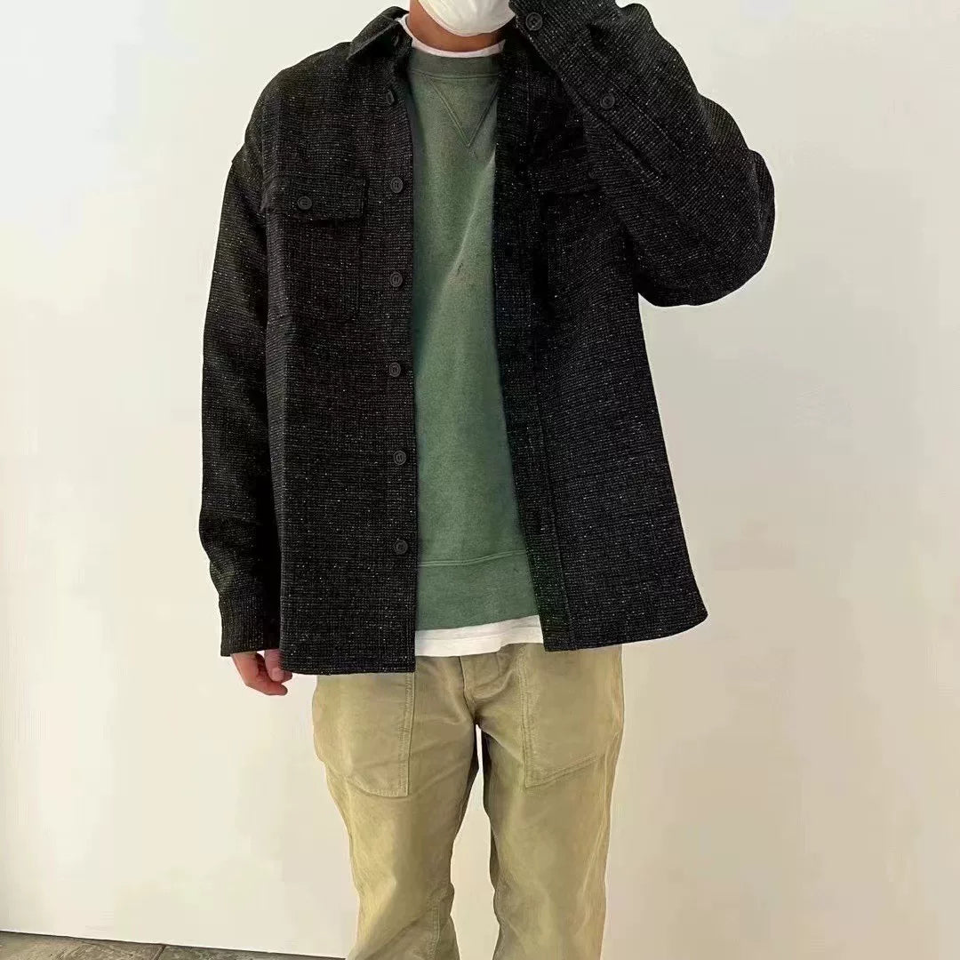 visvim lumber long sleeve tweed shirt