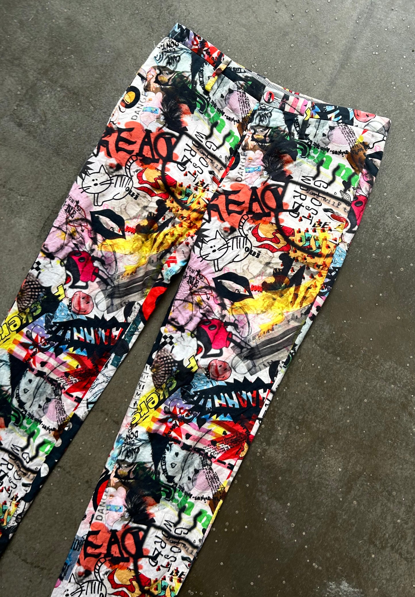 Nozomi Ishiguro Graffiti Print Long Pants
