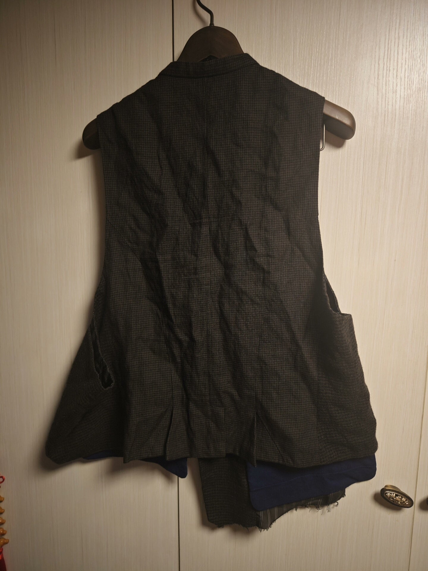 ziggy chen plaid cashmere vest size 50