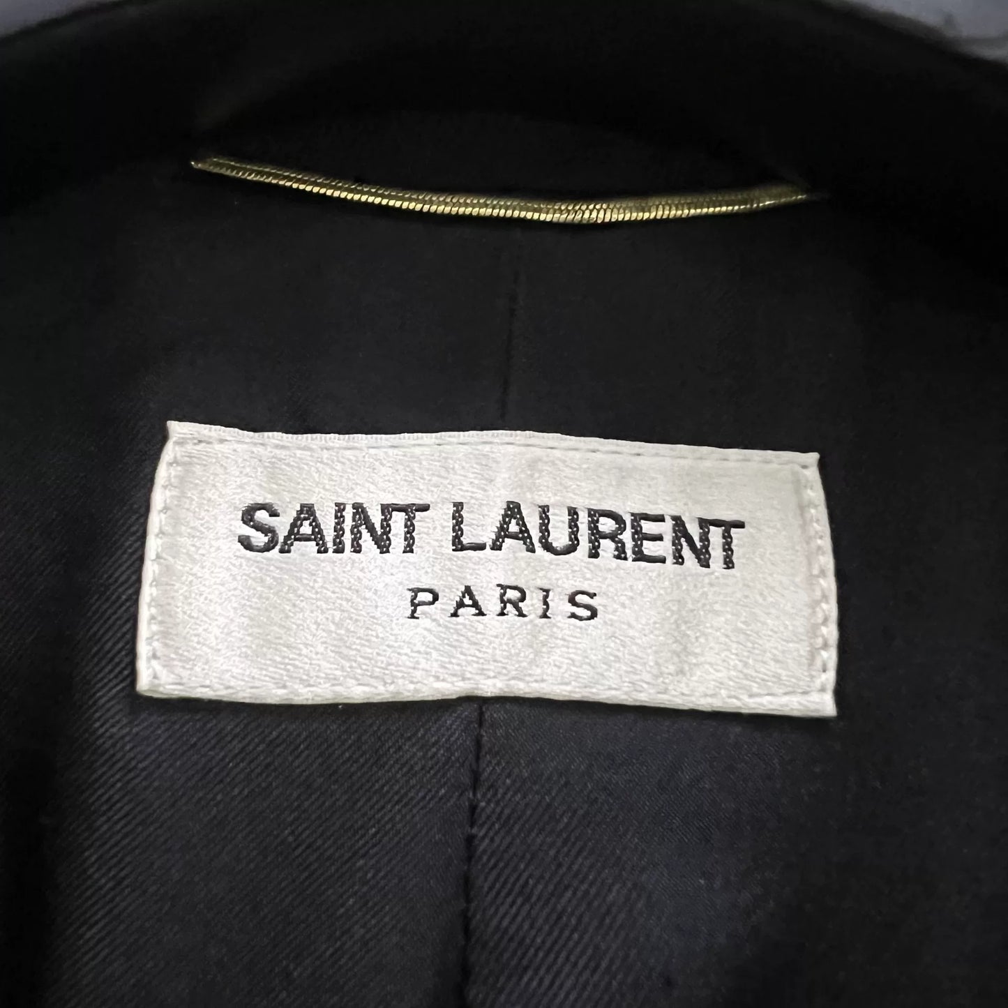 Saint Laurent Black Embroidered Lapel Blazer